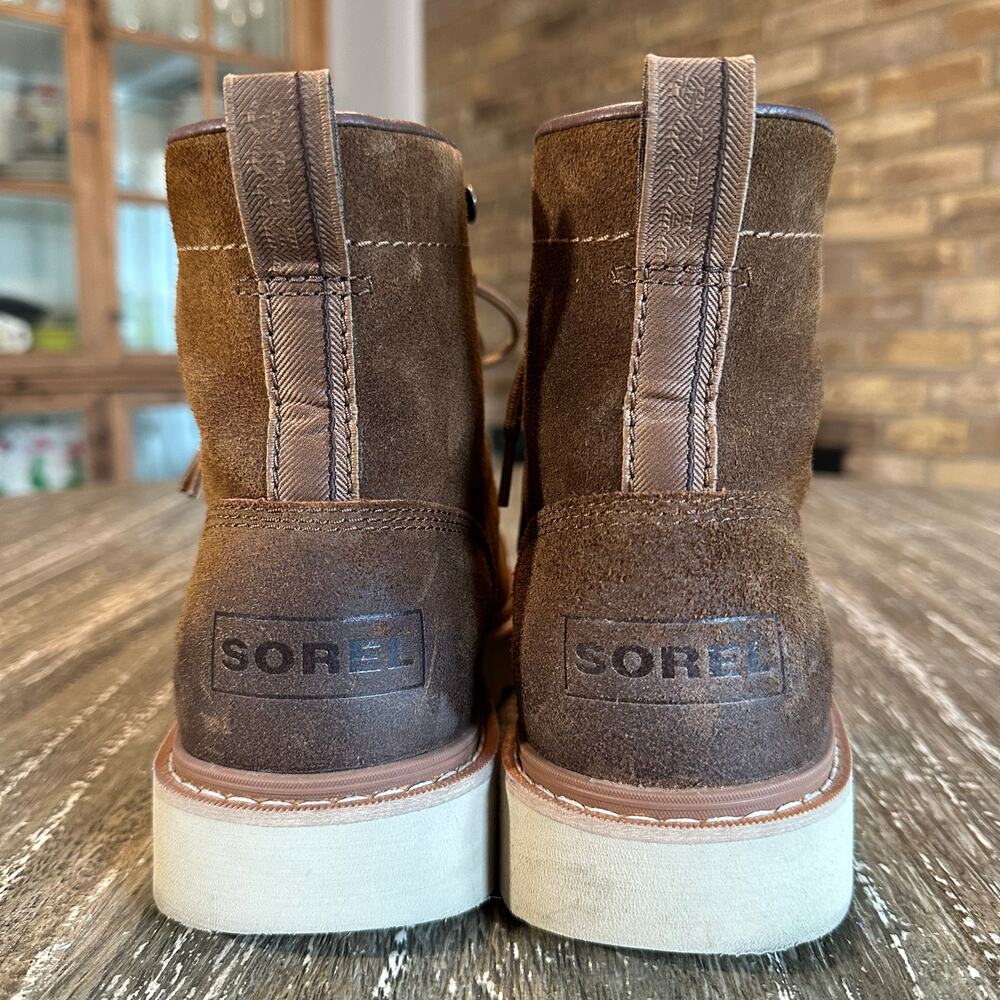 Sorel Slabtown 62’ Waterproof Rough Suede Leather Boots Brown Men’s Size 9.5 - Picture 11 of 15